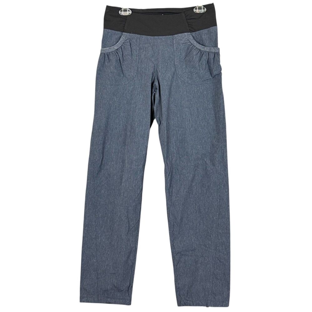 Prana Pants Women M Dark Gray Summit Pull On Hiking Outdoor Nylon Yoga Retreat
